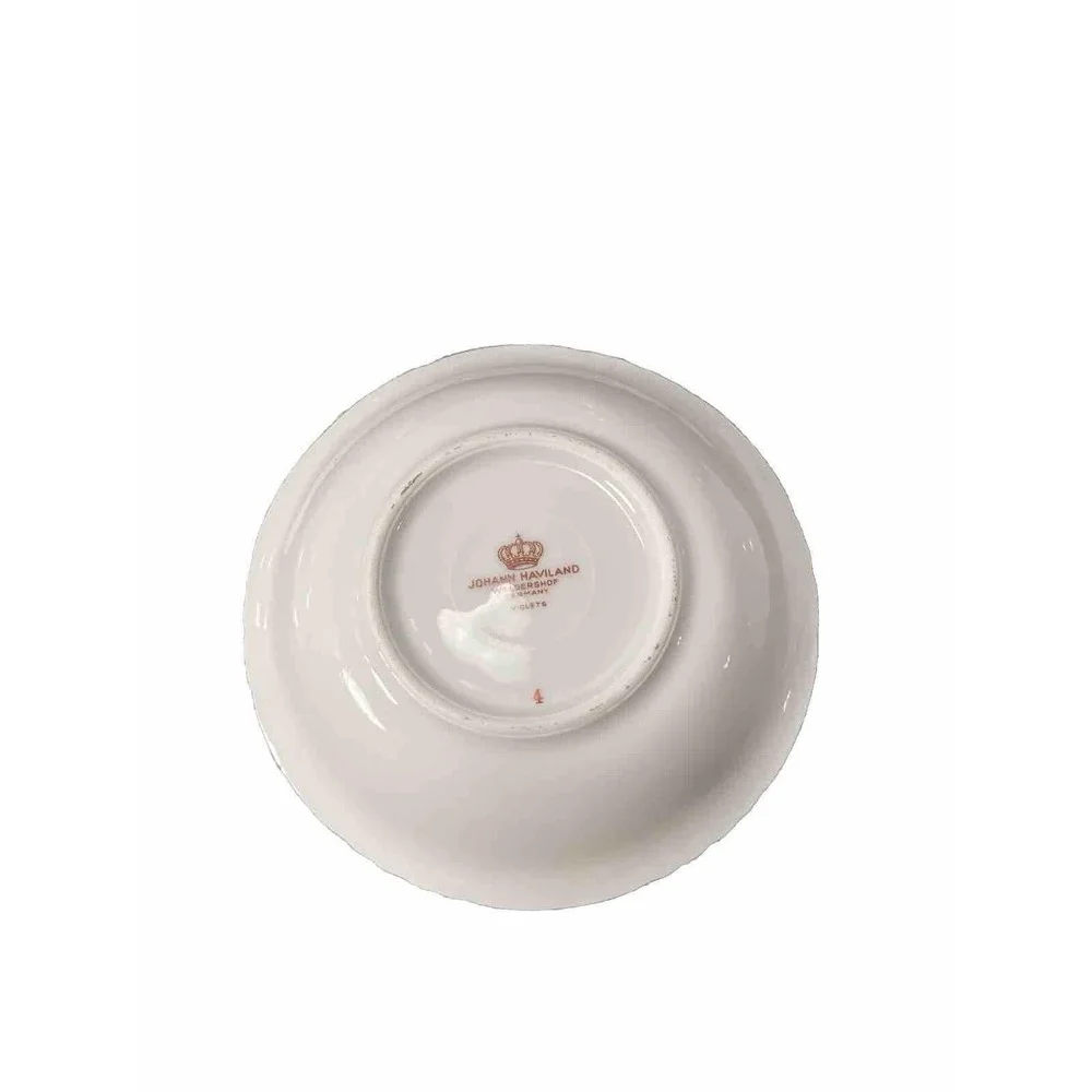 Johann Haviland Violet pattern bowls‎ set of 8- 6In floral/ vintage